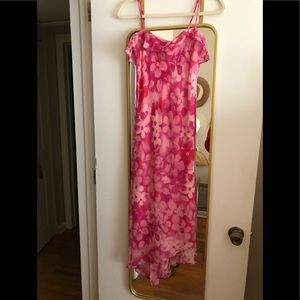 VINTAGE 90s Ruffle Midi Dress